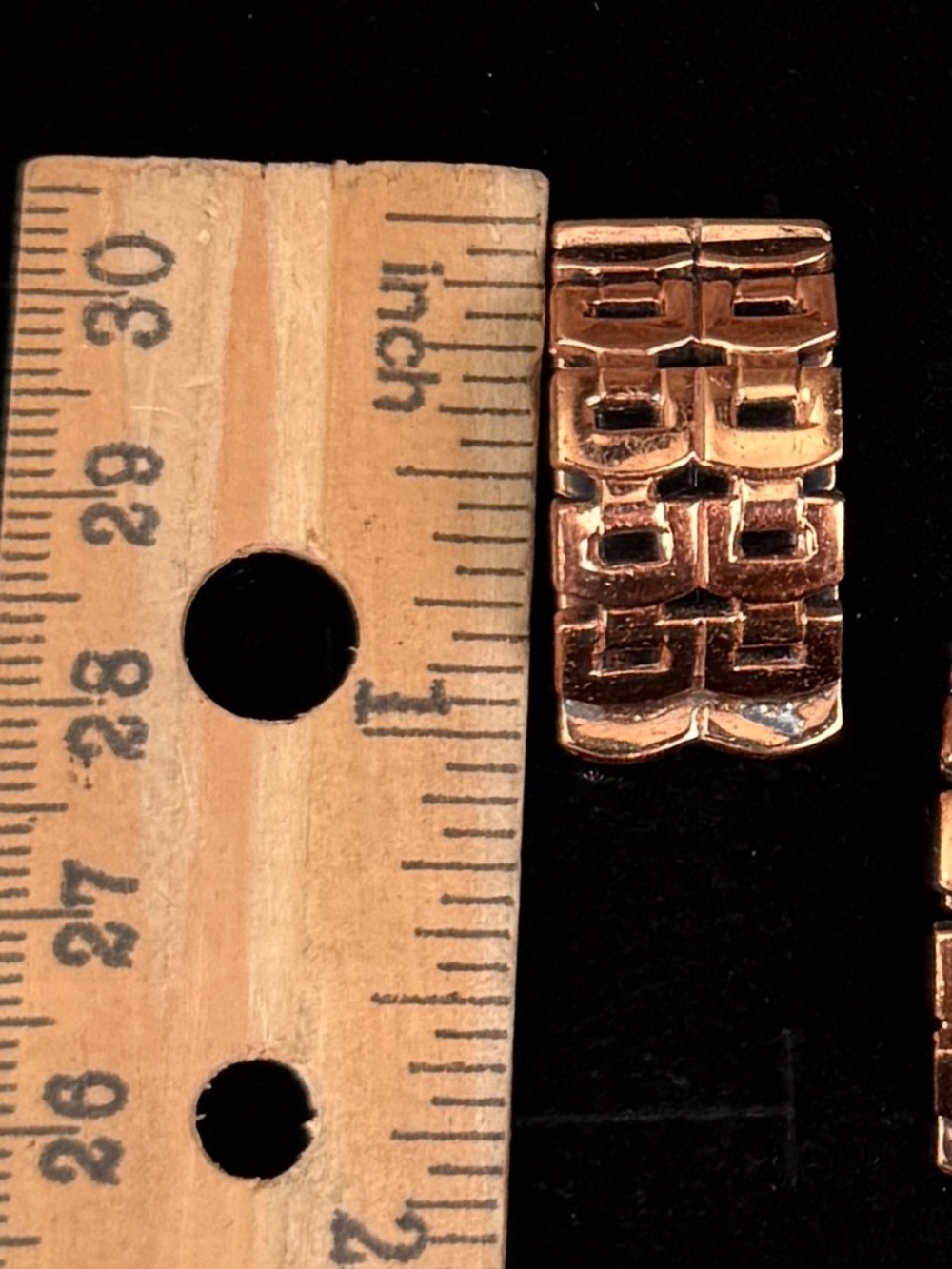 Vintage Renoir Copper Geometric MCM Clip On Earrings Mid Century - Picture 6 of 9